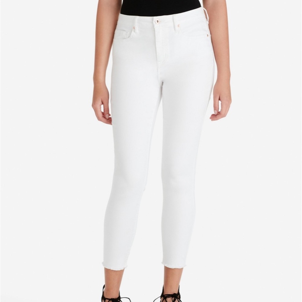 Jessica Simpson Adored High Rise Ankle White Jean